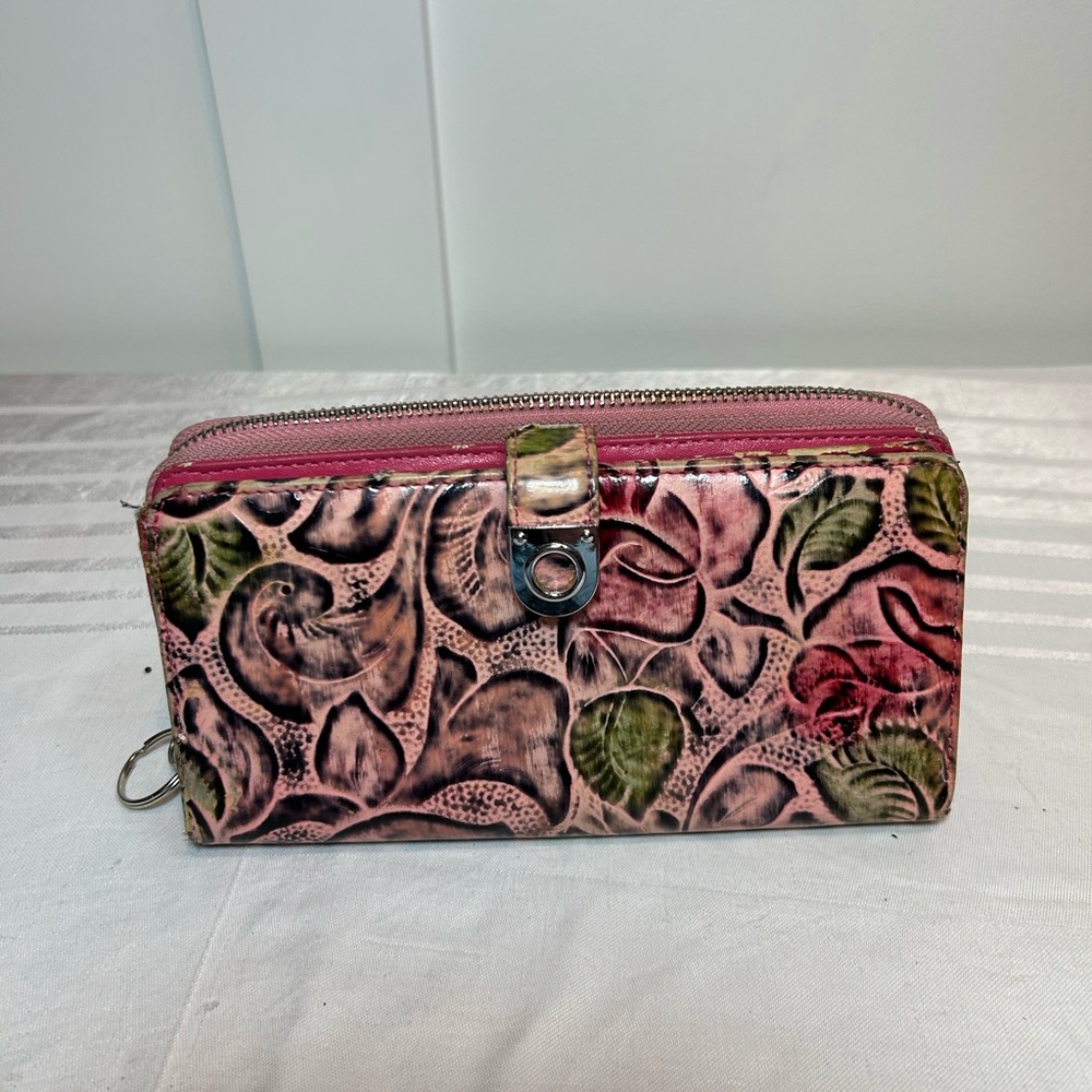 Floral Pink and Green Women's Wallet